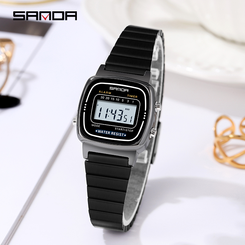 Chronograph Sport Watch - Sanda นาฬิกาดิจิตอล LED สำหรับเด็กผู้ชาย, นาฬิกา Jam