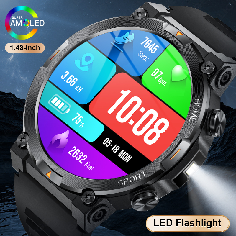 Smartwatch Latest Watches For Men - LIGE 2026 ผู้ชายสมาร์ทวอทช์ 1.43