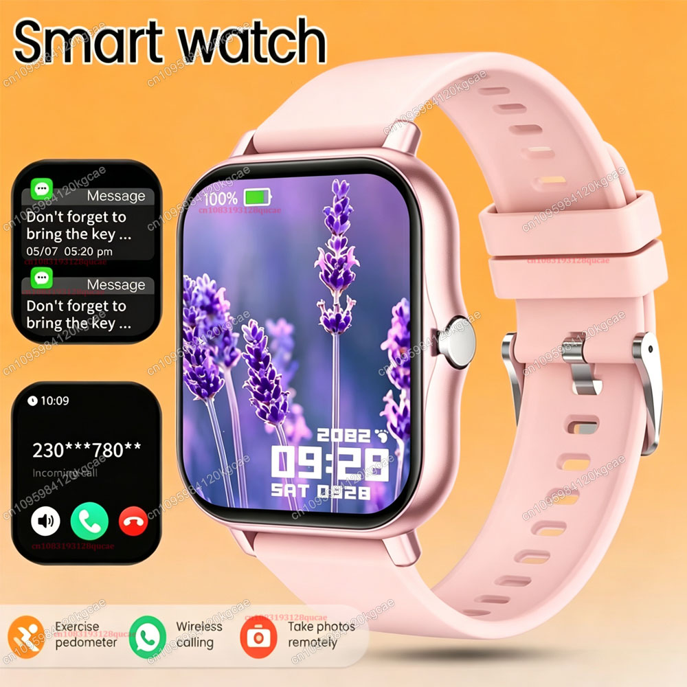 Smartwatch Latest Watches For Men - สมาร์ทวอทช์ดีไซน์แฟชั่นรุ่นใหม่ล่าสุด หน้าจอสัมผัสเต็มรูปแบบขนาด 1.83 นิ้ว สำหรับผู้ชายและผู้หญิง รองรับการโทรแบบไร้สาย