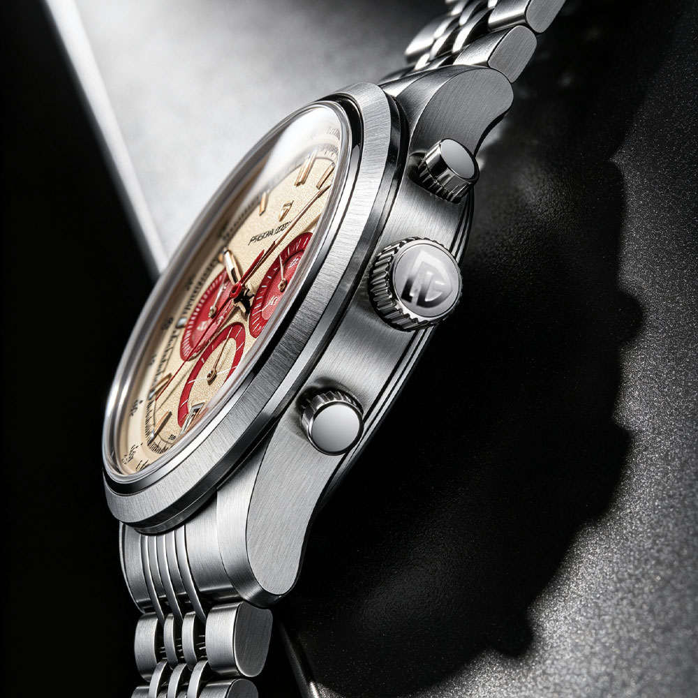 Chronograph Sport Watch - PAGANI DESIGN นาฬิกาข้อมือผู้ชายรุ่นใหม่ นาฬิกาควอตซ์สุดหรู กระจกแซฟไฟร์ AR
