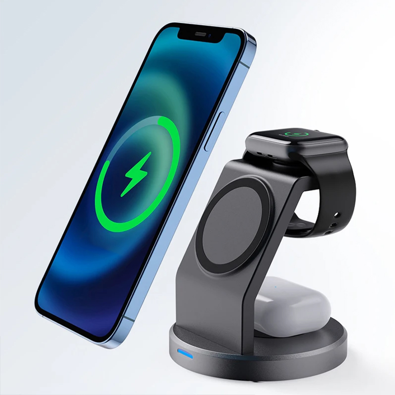 Smartwatch Phone Watches - แท่นชาร์จไร้สาย 3 in 1 สำหรับโทรศัพท์มือถือ iPhone