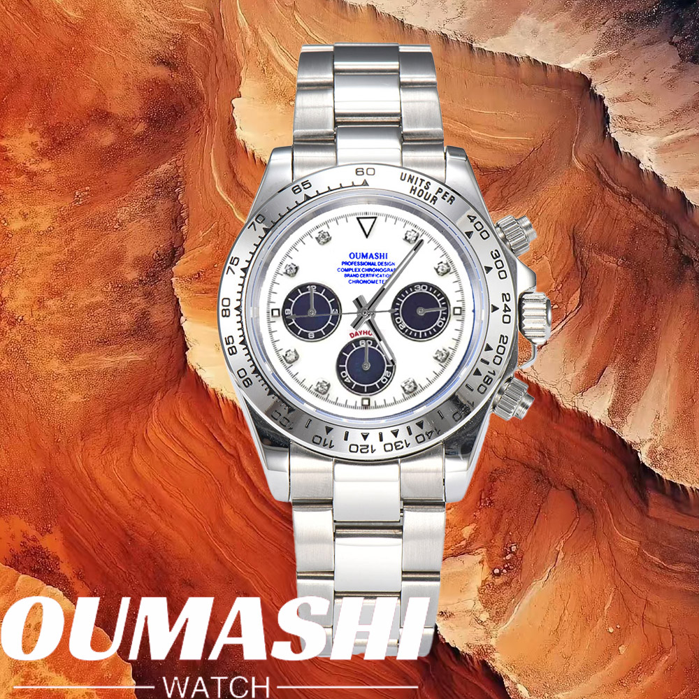 Chronograph Sport Watch - นาฬิกาหรู VK63 กระจกแซฟไฟร์ ตัวเรือนสแตนเลสสตีล 316L กันน้ำ