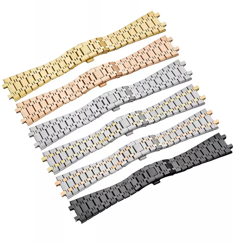 Audemars Piguet Watch Royal Oak - สายนาฬิกา 21 มม.26 มม.ผู้ชายผู้หญิงสร้อยข้อมือสแตนเลสสําหรับ AP ROYAL