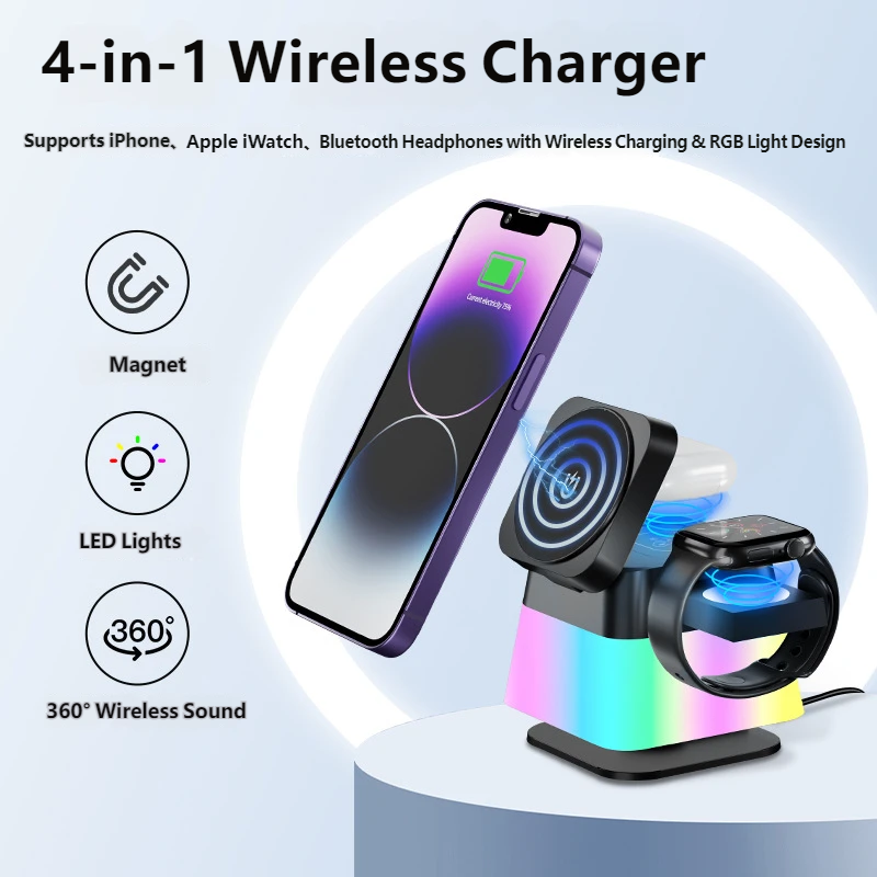 แท่นชาร์จไร้สายคู่ 10W แบบพับไ - Smartwatch Phone Watches บทวิจารณ์และราคา