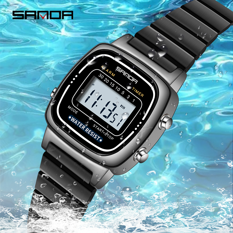 Sanda นาฬิกาดิจิตอล LED สำหรับ - Chronograph Sport Watch บทวิจารณ์และราคา