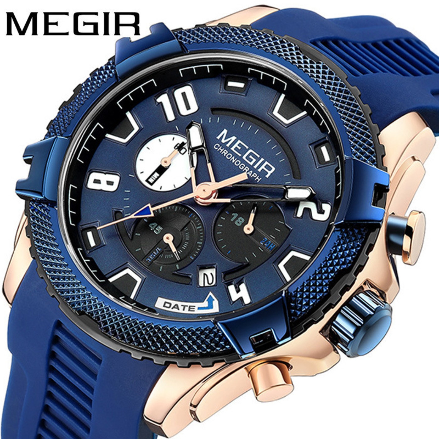 MEGIR 48MM Dial Chronograph นา - Chronograph Sport Watch บทวิจารณ์และราคา
