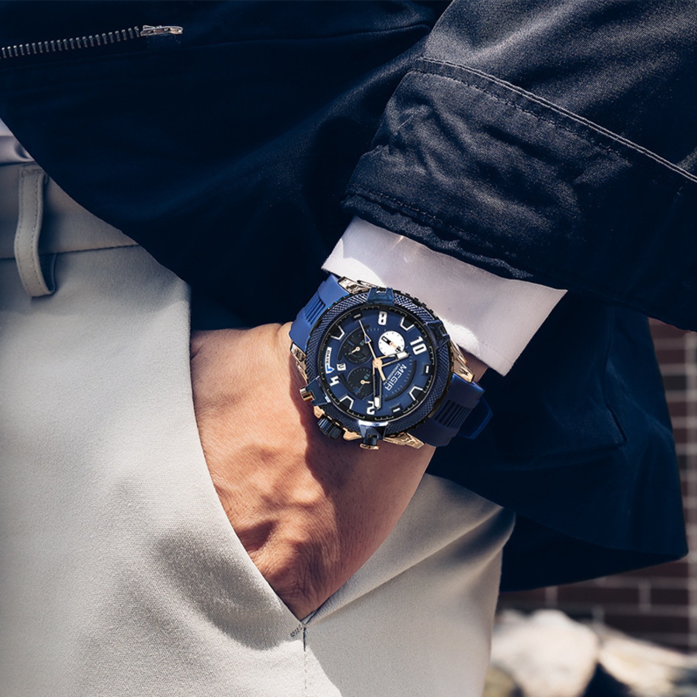 MEGIR 48MM Dial Chronograph นา - Chronograph Sport Watch บทวิจารณ์และราคา