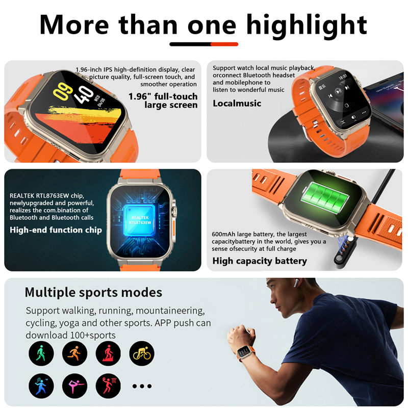 Lige นาฬิกาสมาร์ทวอท์ชอัลตร้าบ - Smartwatch Latest Watches For Men บทวิจารณ์และราคา