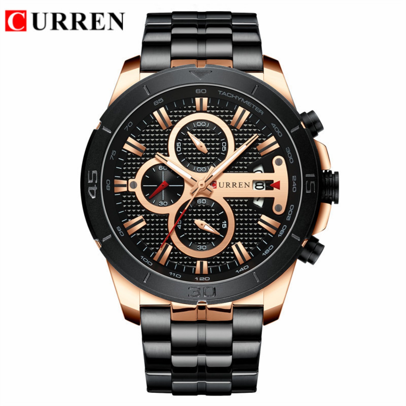 CURREN นาฬิกาผู้ชายกันน้ำโครโน - Chronograph Sport Watch บทวิจารณ์และราคา