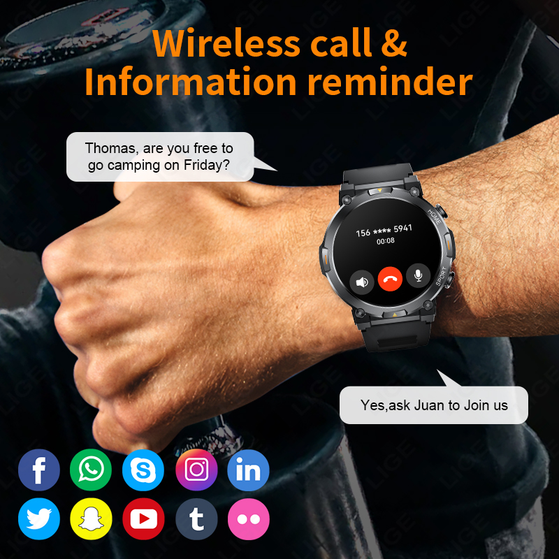 LIGE 2026 ผู้ชายสมาร์ทวอทช์ 1. - Smartwatch Latest Watches For Men บทวิจารณ์และราคา