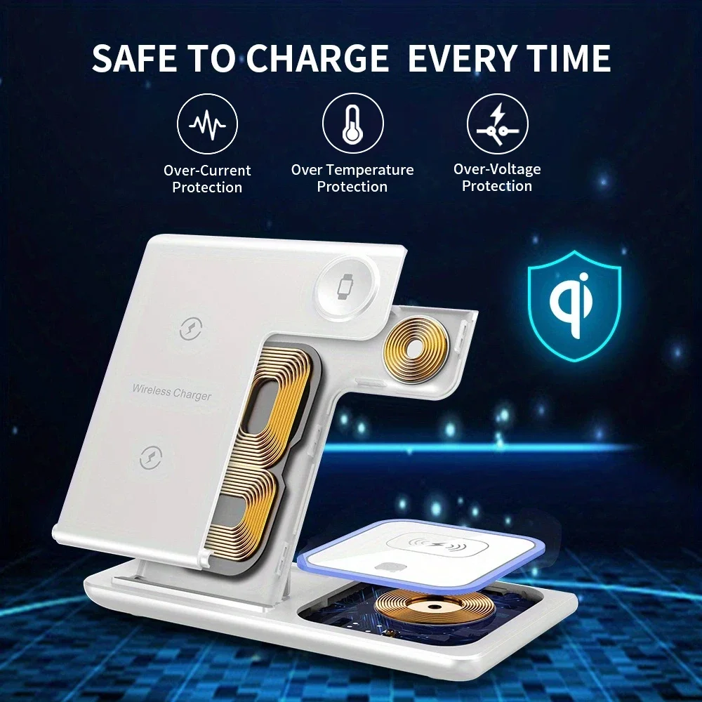 3 In 1 Wireless Charger พับไฟ  - Smartwatch Phone Watches บทวิจารณ์และราคา