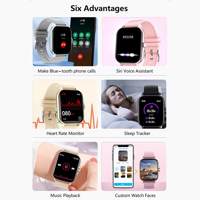 สมาร์ทวอทช์กีฬาหน้าจอสัมผัสเต็ - Smartwatch Latest Watches For Men บทวิจารณ์และราคา