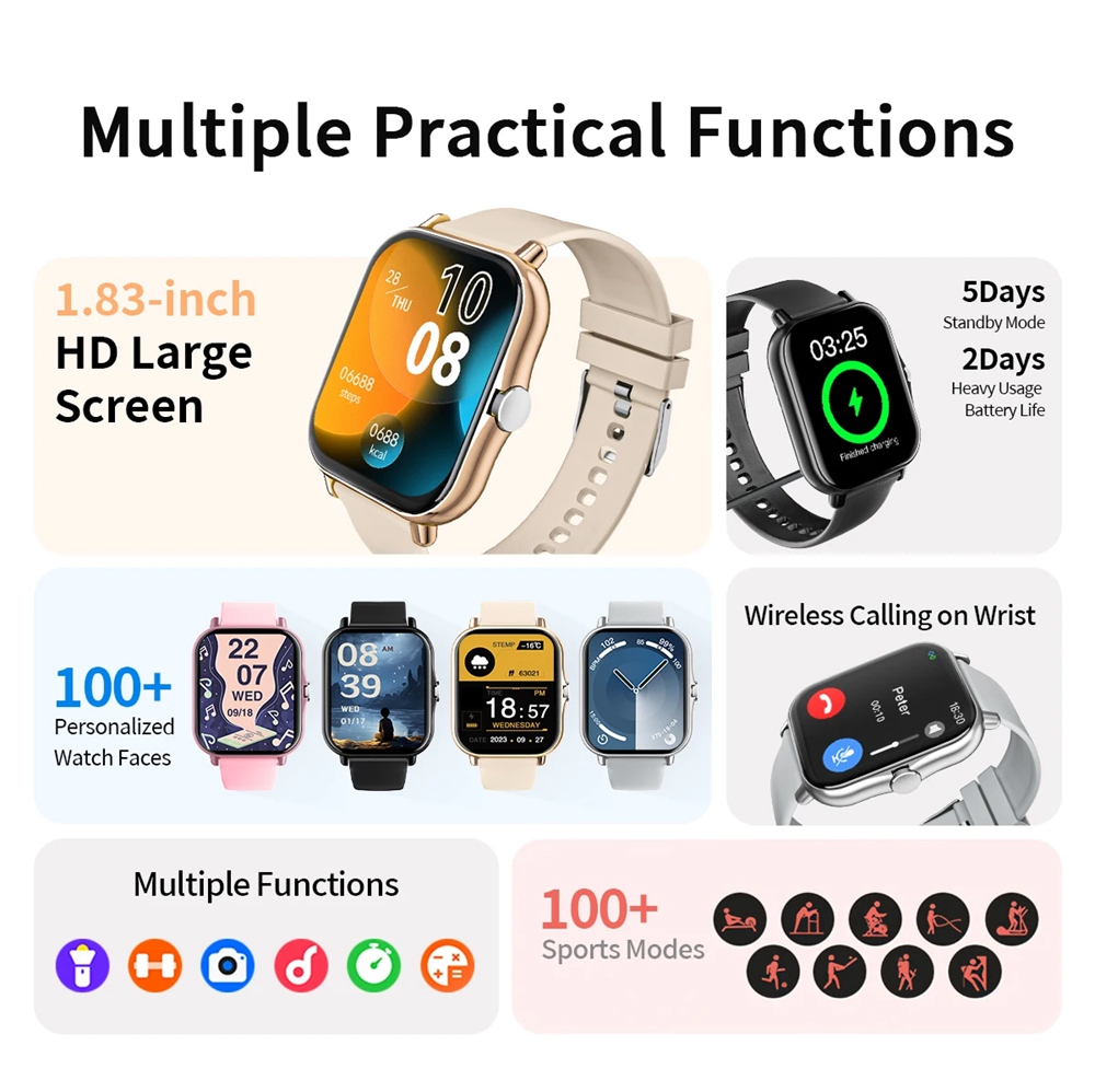 สมาร์ทวอทช์กีฬาหน้าจอสัมผัสเต็ - Smartwatch Latest Watches For Men บทวิจารณ์และราคา