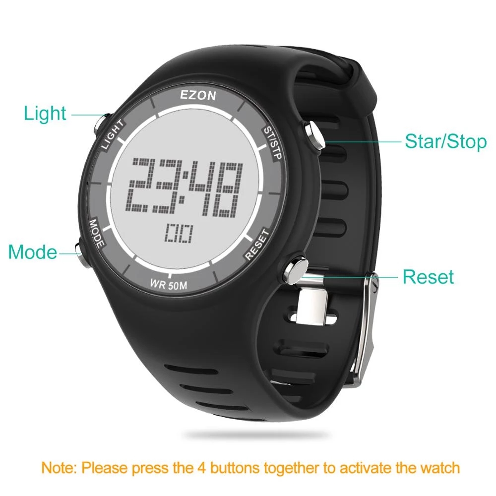 EZON ใหม่แฟชั่นผู้หญิงนาฬิกาสป - Chronograph Sport Watch บทวิจารณ์และราคา