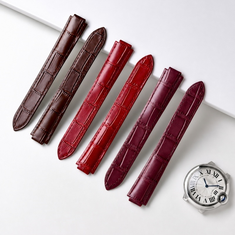 สายนาฬิกาหนังแบบโค้งสองด้าน สำ - Cartier Watch Ballon Bleu บทวิจารณ์และราคา