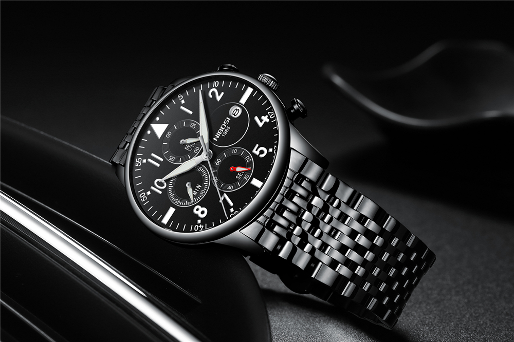 นาฬิกาข้อมือผู้ชาย NIBOSI แฟชั - Chronograph Sport Watch บทวิจารณ์และราคา