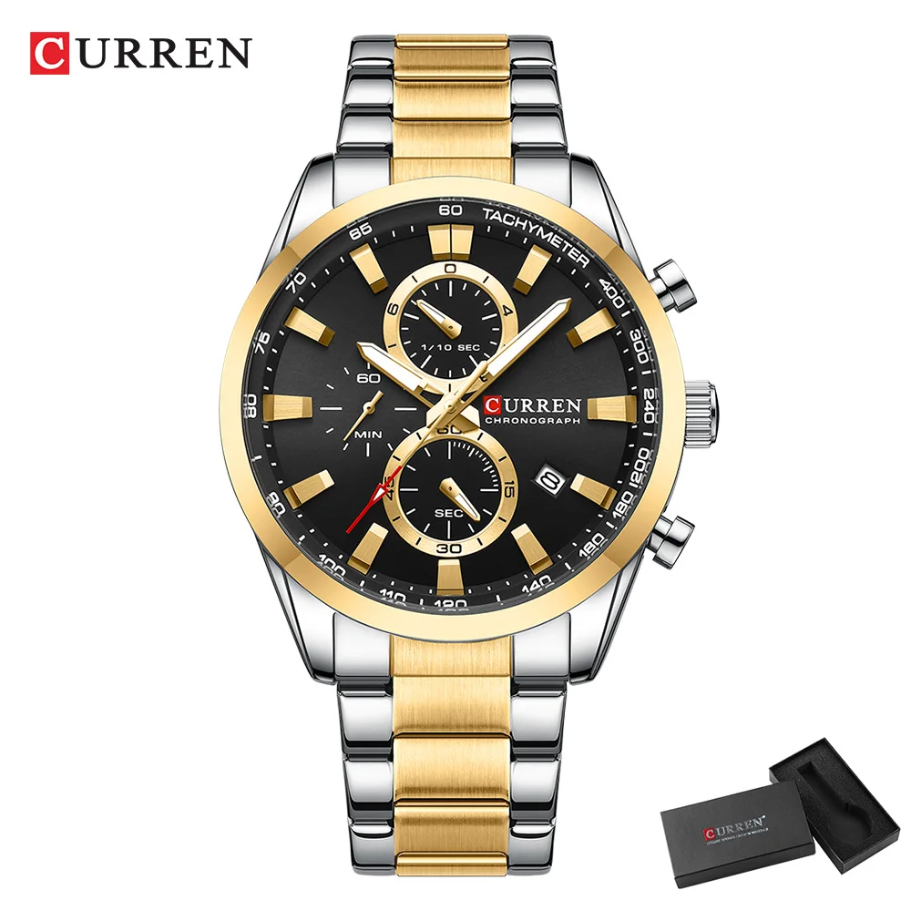 CURREN ลำลองควอตซ์โครโนสปอร์ตน - Chronograph Sport Watch บทวิจารณ์และราคา