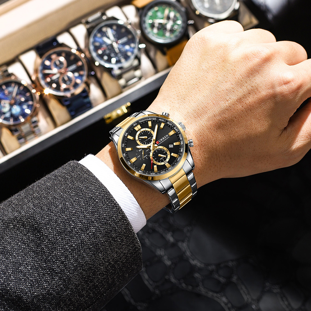 CURREN ลำลองควอตซ์โครโนสปอร์ตน - Chronograph Sport Watch บทวิจารณ์และราคา