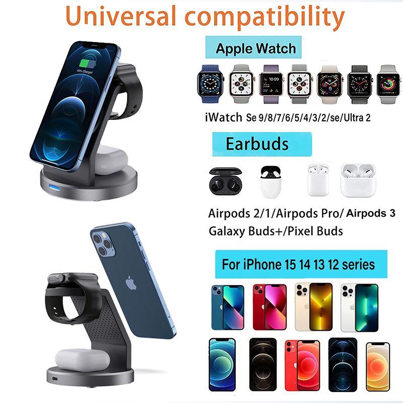 แท่นชาร์จไร้สาย 3 in 1 สำหรับโ - Smartwatch Phone Watches บทวิจารณ์และราคา