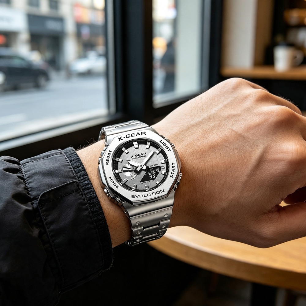 นาฬิกากีฬาดิจิตอล X-GEAR หน้าจ - Smartwatch Casual Watches For Men บทวิจารณ์และราคา