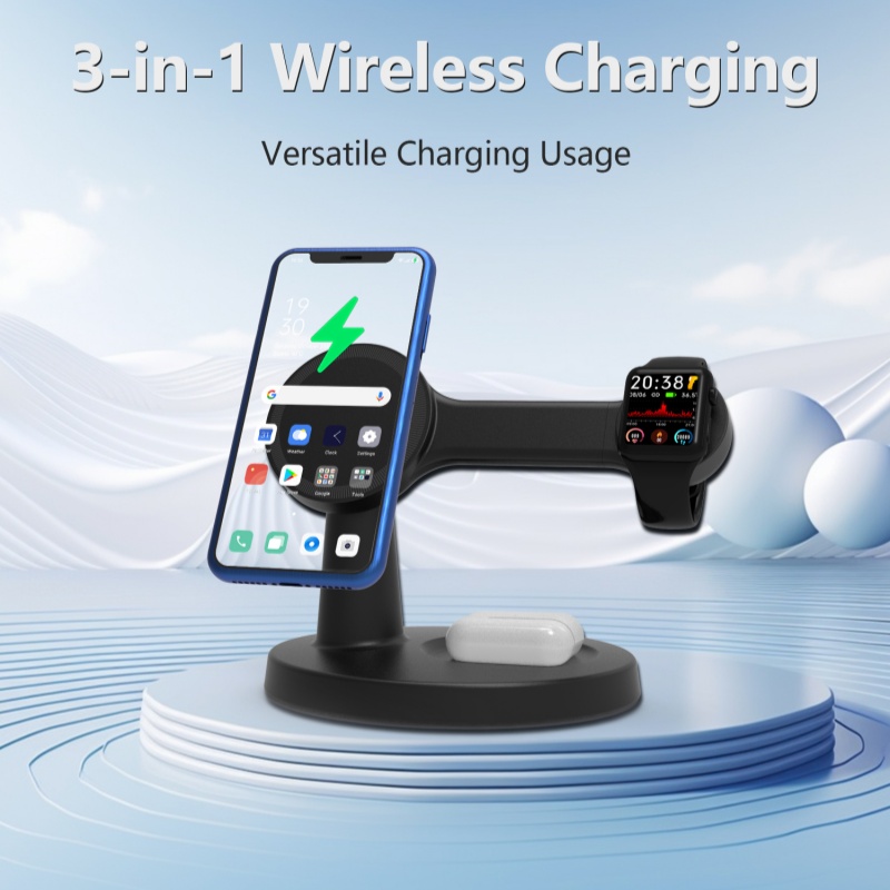 แท่นชาร์จไร้สายแบบสามในหนึ่งเด - Smartwatch Phone Watches บทวิจารณ์และราคา