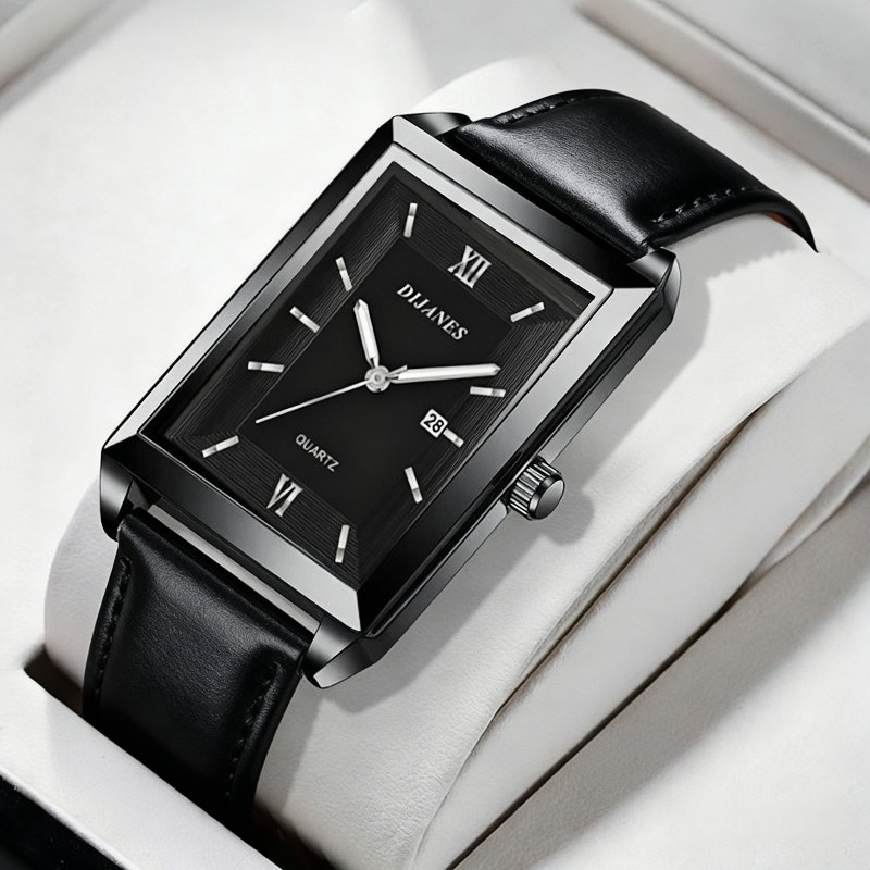 นาฬิกาข้อมือหนังผู้ชายสไตล์ลำล - Smartwatch Casual Watches For Men บทวิจารณ์และราคา
