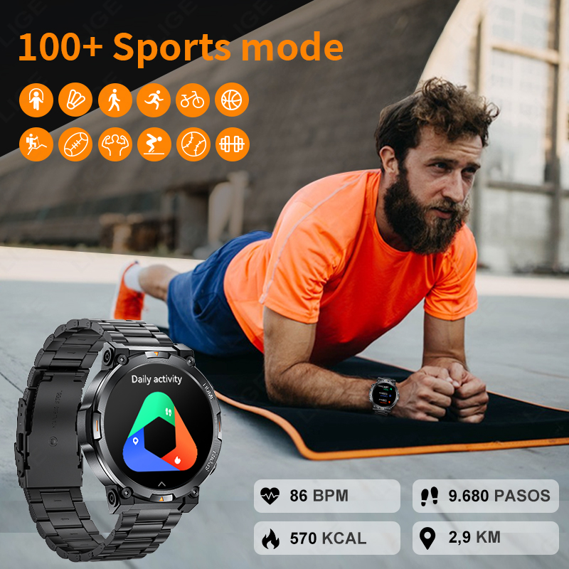 LIGE กีฬากลางแจ้งสมาร์ทวอท์ชผู - Smartwatch Latest Watches For Men บทวิจารณ์และราคา