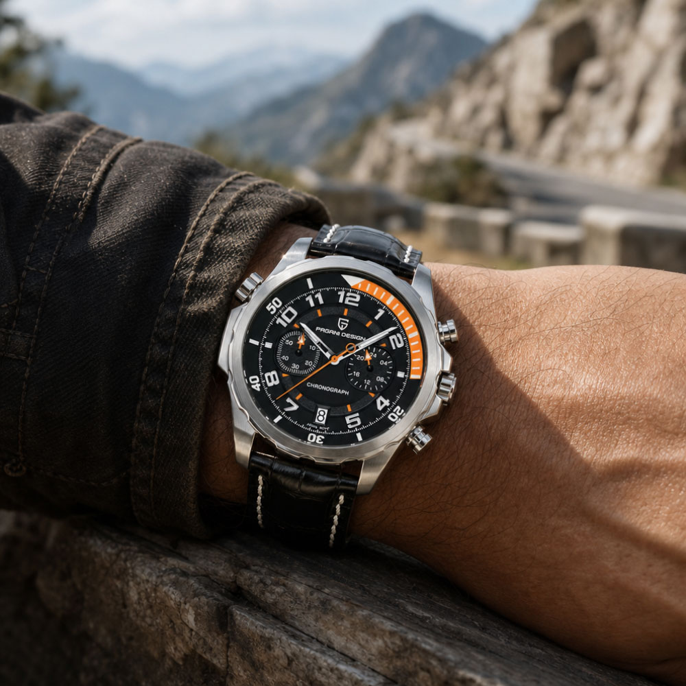 PAGANI DESIGN นาฬิกาข้อมือหนัง - Chronograph Sport Watch บทวิจารณ์และราคา