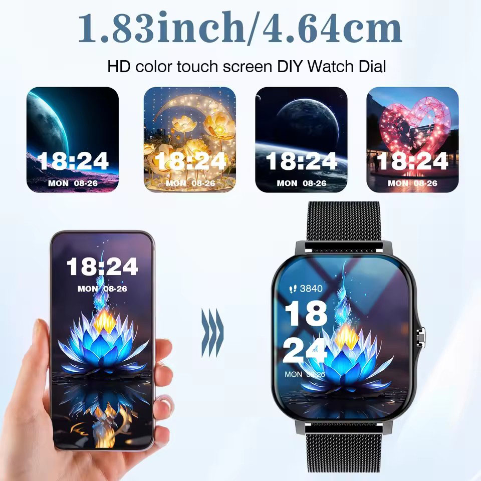 สมาร์ทวอทช์กีฬาหน้าจอสัมผัสเต็ - Smartwatch Latest Watches For Men บทวิจารณ์และราคา