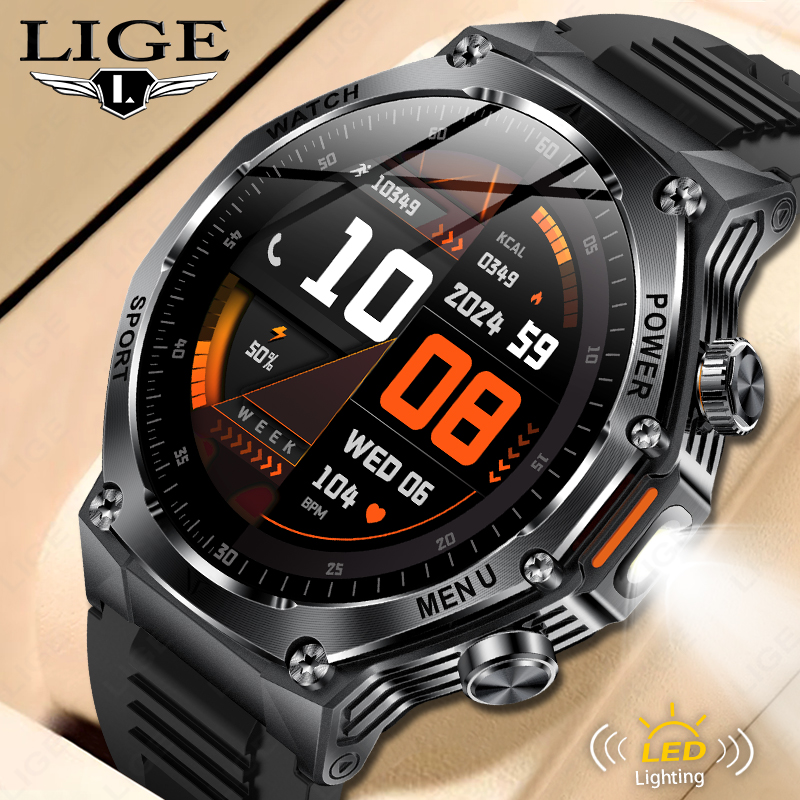 LIGE ผู้ชายใหม่ 800mAh อายุการ - Smartwatch Latest Watches For Men บทวิจารณ์และราคา