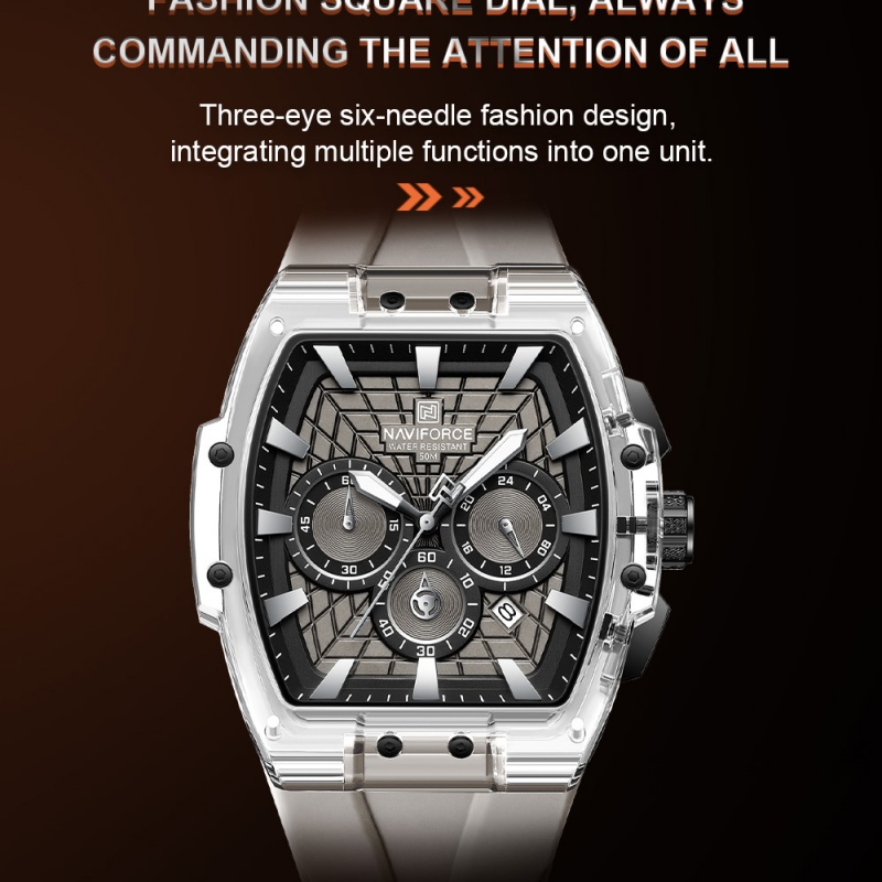NAVIFORCE นาฬิกาสปอร์ตสำหรับผู - Chronograph Sport Watch บทวิจารณ์และราคา