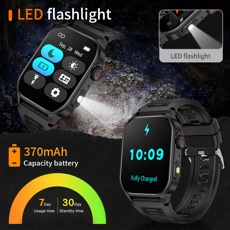 LIGE สมาร์ทวอท์ชสําหรับชาย 3AT - Smartwatch Latest Watches For Men บทวิจารณ์และราคา